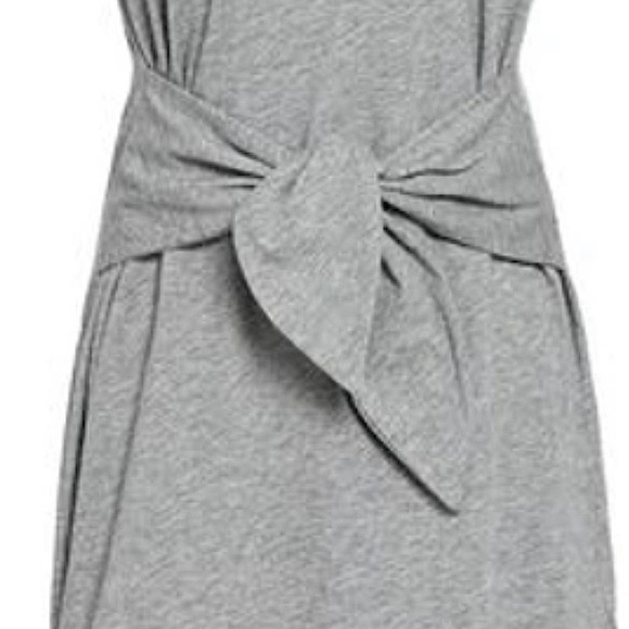 Coco and Main Tie Waist T-Shirt Dress in Heather Gray - Picture 6 of 9